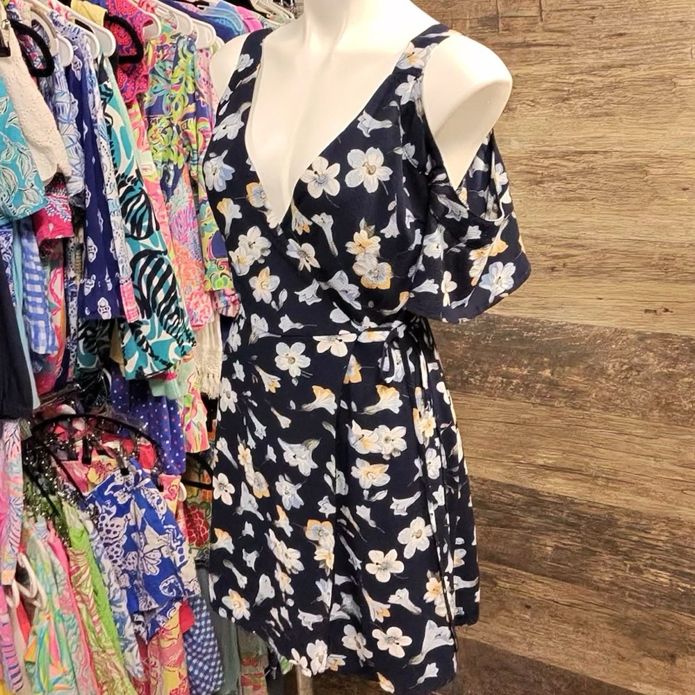 Miami Navy Floral Mini‎ Dress